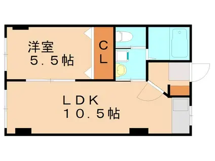 NAKAI.M(1LDK/1階)の間取り写真