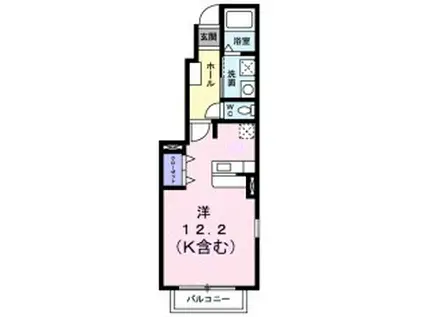 セイバリーKII (ワンルーム/1階)の間取り写真