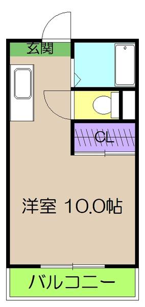 ヴィンテージMS(ワンルーム/3階)の間取り写真