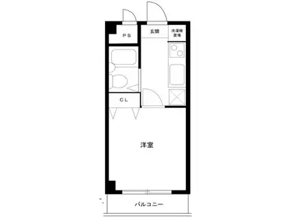 ジュネス高砂III(1K/2階)の間取り写真