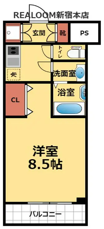 ガリシア新宿余丁町 1階階 間取り