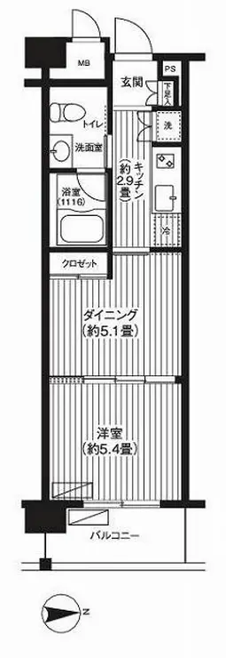 ピエス綱島 4階階 間取り