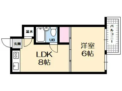 第3多田野マンション(1DK/1階)の間取り写真