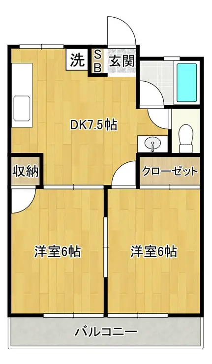 中村ハイツ 3階階 間取り