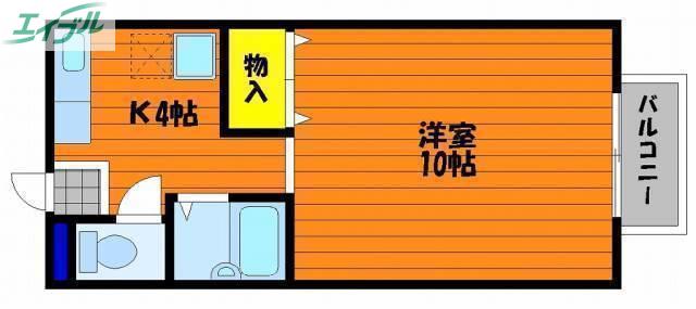 モデラートNEO(1K/1階)の間取り写真