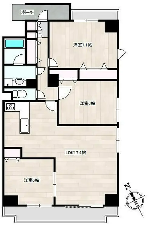 リーラ文京本駒込 8階階 間取り