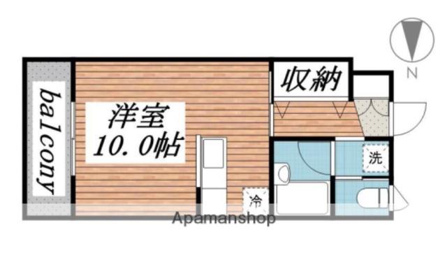 プレサージュ(ワンルーム/2階)の間取り写真