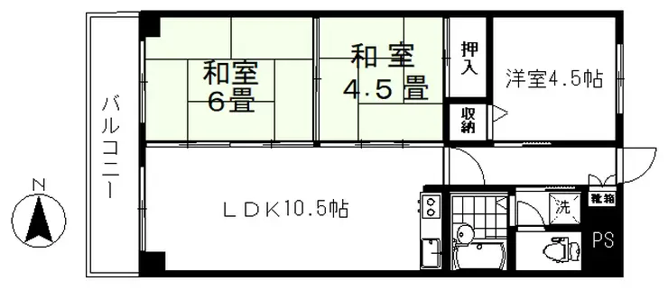 ヴィ・ラージュ梅園 3階階 間取り