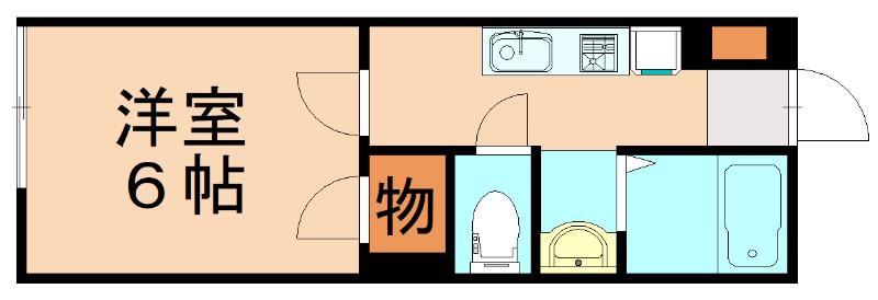 クレイノ空港南IV(1K/1階)の間取り写真