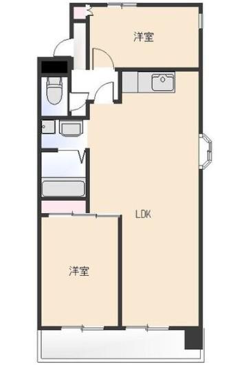 ファミールT・J(2LDK/2階)の間取り写真