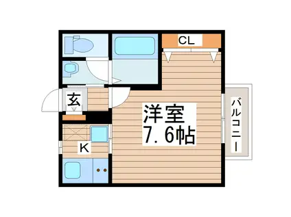アイショウヴィラ川内(1K/2階)の間取り写真