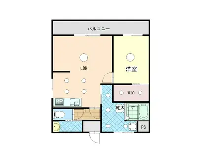 マンション篠原I(1SLDK/1階)の間取り写真