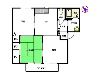 ルポ510(3DK/1階)の間取り写真