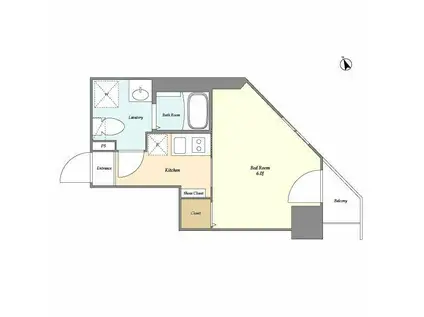 HYS 品川南大井(1K/8階)の間取り写真