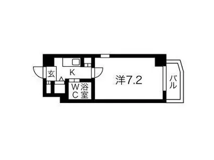 ファーストスプリング(1K/7階)の間取り写真