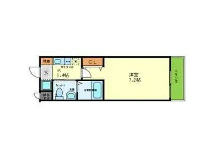 WINS COURT UTAJIMA(1K/3階)の間取り写真