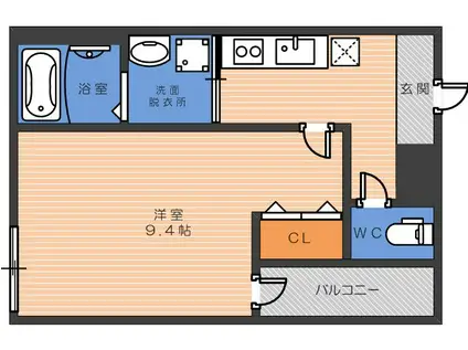 フジパレス今川駅東V番館(1K/1階)の間取り写真