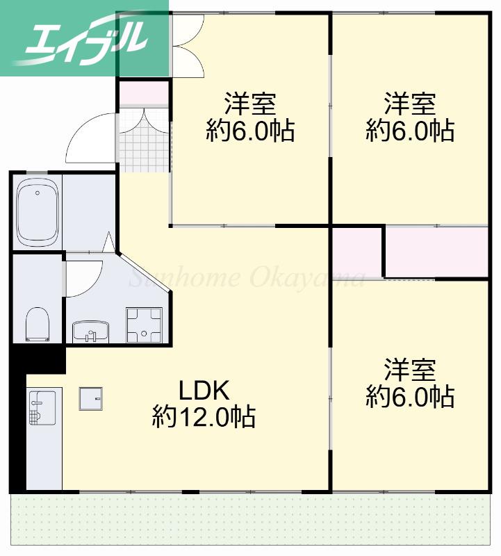 第2アネックス(3LDK/1階)の間取り写真