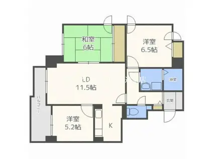ウィスタリア35(3LDK/7階)の間取り写真