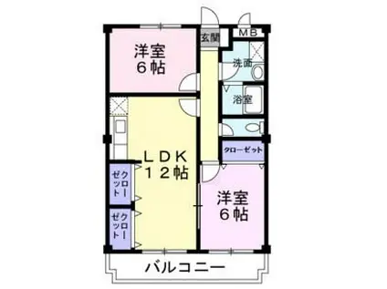 えるどらーど(2LDK/2階)の間取り写真