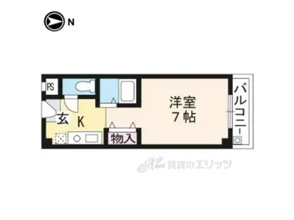 マンションシングル(1K/2階)の間取り写真