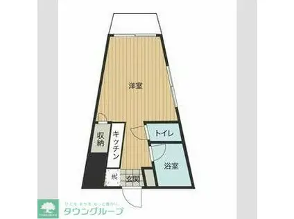 GOODY 北坂戸(ワンルーム/4階)の間取り写真