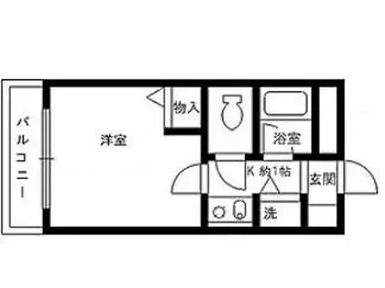 リヴェール赤塚(1K/3階)の間取り写真