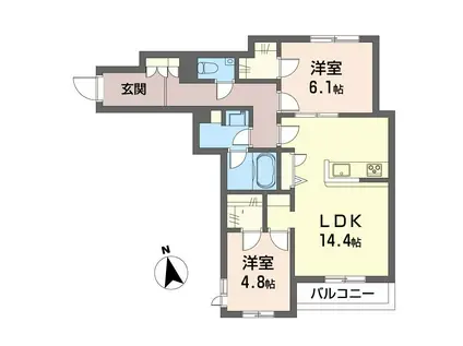 ピン シャン(2LDK/1階)の間取り写真