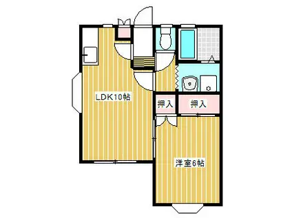 フラット24(1LDK/1階)の間取り写真