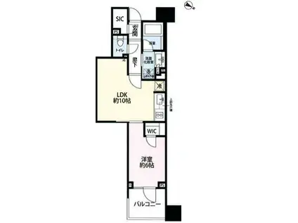 プラウド千代田淡路町(1LDK/4階)の間取り写真