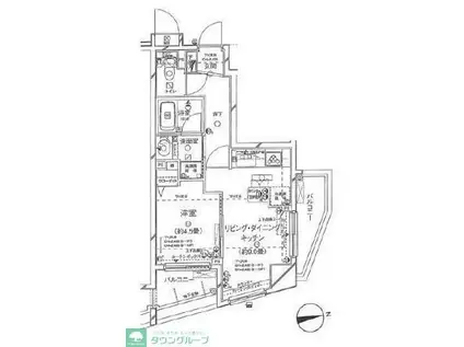 ルピナス大山グランドタワーIステージ(1LDK/3階)の間取り写真