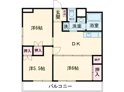 ラファミーユ大工町(3DK/8階)の間取り写真