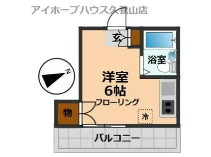 小作マンション(ワンルーム/2階)の間取り写真