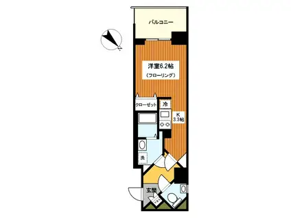 グロースメゾン新横浜(1K/3階)の間取り写真