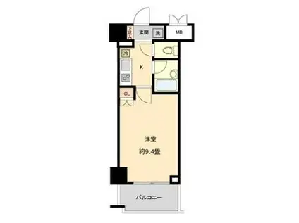 フォレスト・ヒル仙台青葉(1K/2階)の間取り写真