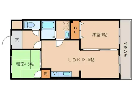 澤井ビル(2LDK/3階)の間取り写真