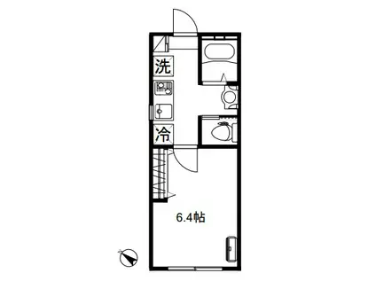 NEWPORT MESA ニューポート メサ(1K/2階)の間取り写真