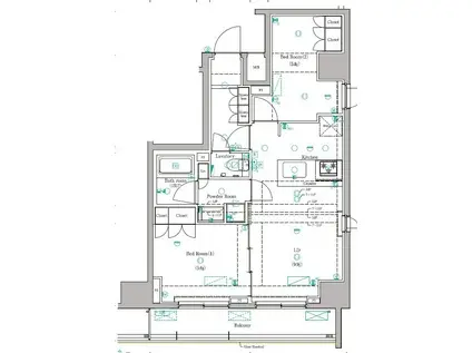 DIPS赤羽RESIDENCE(2LDK/12階)の間取り写真