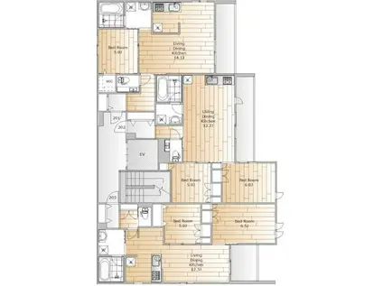 碑文谷1丁目メゾン(1LDK/2階)の間取り写真