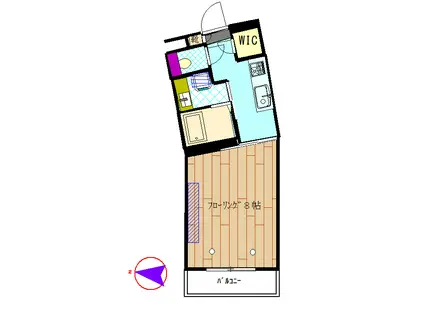 ハイツエバII(1DK/3階)の間取り写真