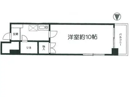 フォート金沢八景相川ビルII(1K/2階)の間取り写真