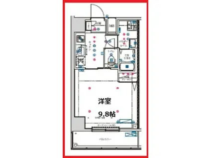 フェルクルールプレスト堀切菖蒲園(1K/12階)の間取り写真