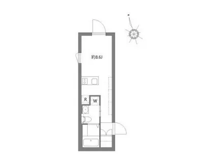 アピチェ板橋本町(ワンルーム/4階)の間取り写真