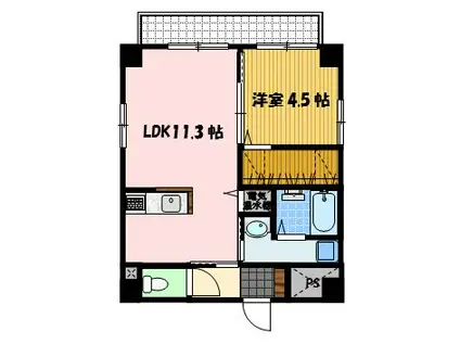 FIORANO(1LDK/6階)の間取り写真