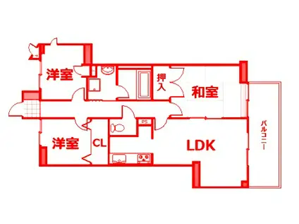リエス蟹ヶ谷(3LDK/6階)の間取り写真