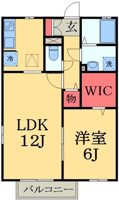 サニーコーポ富士見C(1LDK/1階)の間取り写真