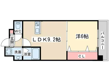 ノースヴィレッジ壱番館(1LDK/2階)の間取り写真