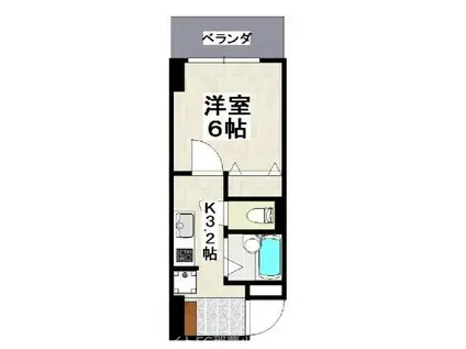 アルヴィータ美栄橋(1K/5階)の間取り写真