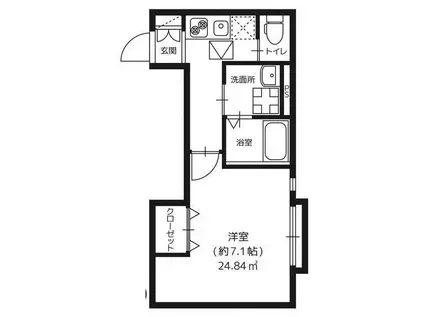 レピュア池袋西(1K/1階)の間取り写真