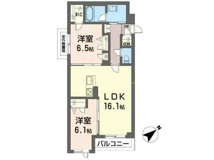 ロトレオーネ(2LDK/2階)の間取り写真
